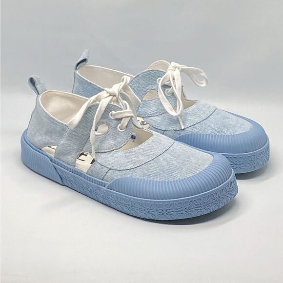 Loewe Cut-Out Platform Denim Sneakers size 39 - Picture 1 of 14